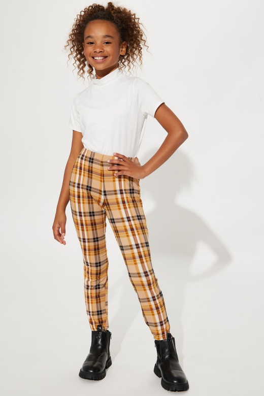 Mini Printed Out Leggings - Taupe/Combo