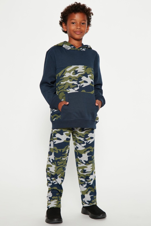 Mini Camo Joggers - Navy/Combo