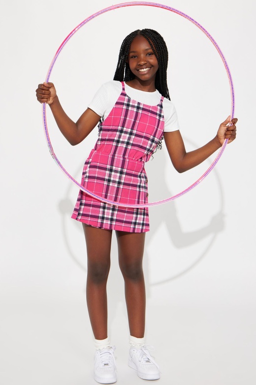 Mini All Mine 3 Piece Skirt Set - Magenta/Combo