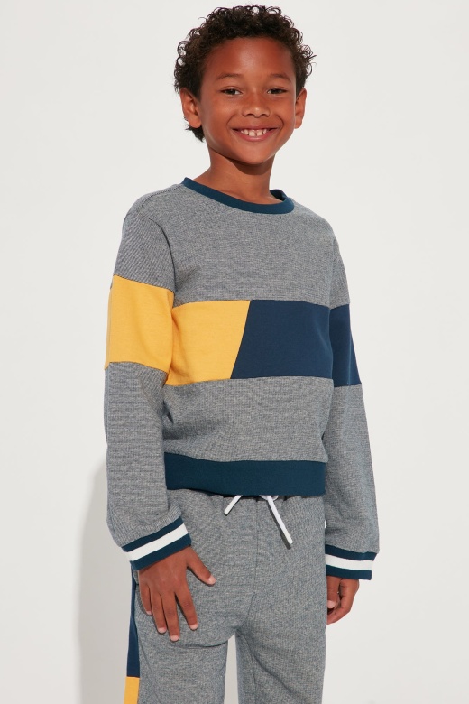 Mini Swag Champ Colorblock Sweatshirt - Navy/Combo