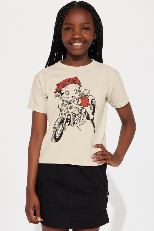 Mini Betty's Custom Ride Graphic Tshirt - White