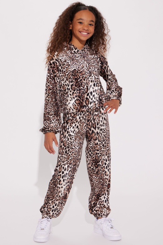 Mini Purrr The Usual Jogger Set - Leopard