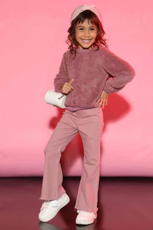 Mini Warm And Fuzzy Sweater - Mauve