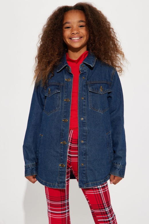 Mini Denim Day Shacket - Medium Wash