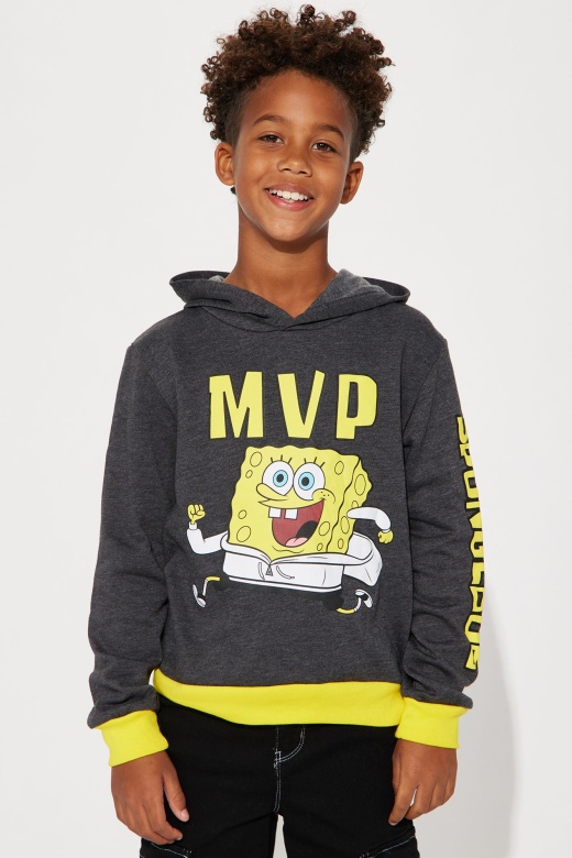 Mini Spongebob MVP Hoodie - Charcoal/Combo