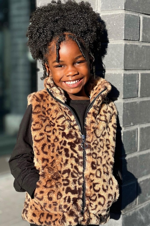 Mini Fun Size Faux Fur Vest - Leopard