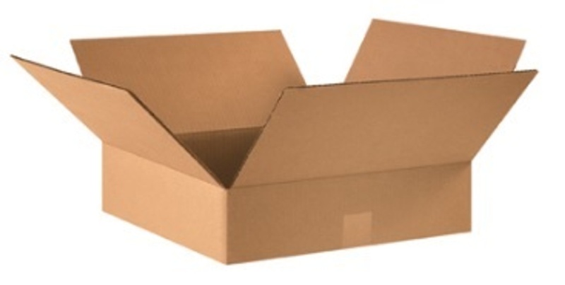 16" X 16" X 3" Flat Corrugated Cardboard Shipping Boxes 25/Bundle