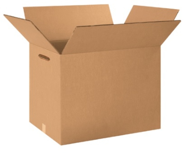 24" X 24" X 12" Double Wall Corrugated Cardboard Shipping Boxes With Hand Holes 10/Bundle