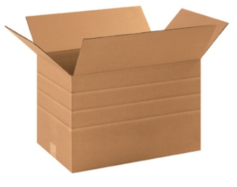16" X 12" X 10" Multi-Depth Corrugated Cardboard Shipping Boxes 25/Bundle