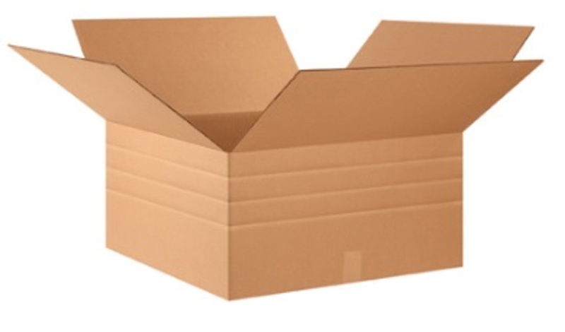 24" X 24" X 12" Multi-Depth Corrugated Cardboard Shipping Boxes 10/Bundle