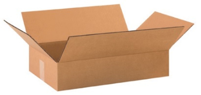 19" X 12" X 3" Flat Corrugated Cardboard Shipping Boxes 25/Bundle