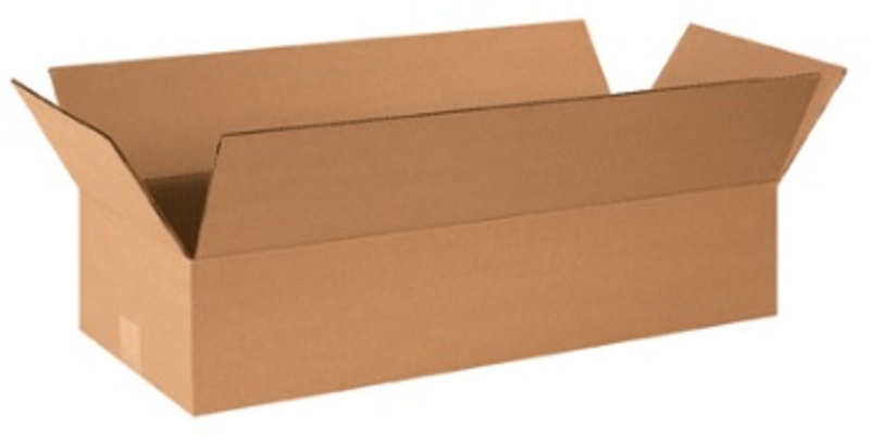 26" X 10" X 4" Flat Corrugated Cardboard Shipping Boxes 25/Bundle