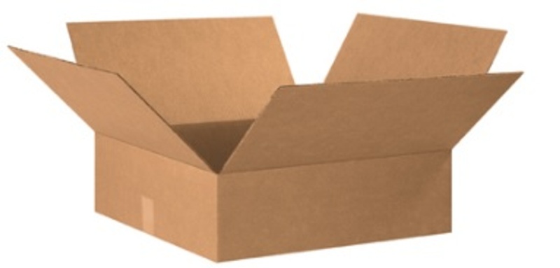 20" X 20" X 6" Flat Corrugated Cardboard Shipping Boxes 15/Bundle