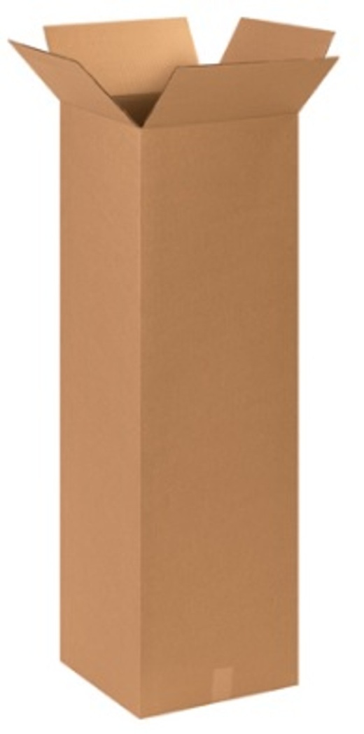 15" x 15" x 48" Tall Corrugated Cardboard Shipping Boxes - 10/Bundle