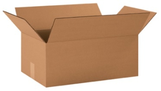 19" x 12" x 7" Corrugated Cardboard Shipping Boxes - 25/Bundle