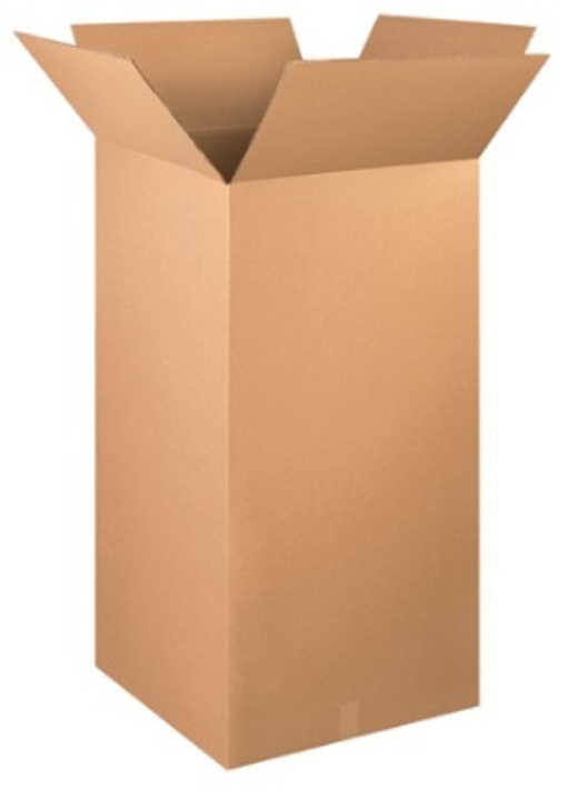 24" X 24" X 48" Tall Corrugated Cardboard Boxes - 10/Bundle