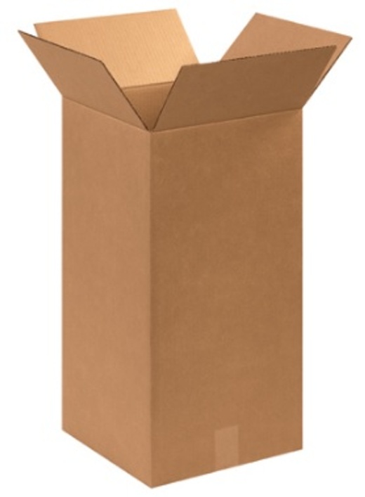 12" x 12" x 24" Tall Corrugated Cardboard Boxes - 25/Bundle