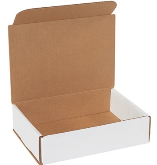 8" X 6" X 2" White Corrugated Mailers - 50/Bundle