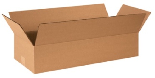 26" x 10" x 4" Flat Corrugated Cardboard Shipping Boxes