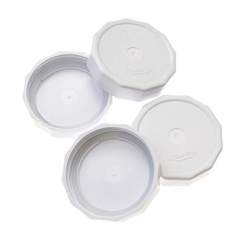 Masontops Regular Mouth White Tough Top Airtight Lids 4 Pack