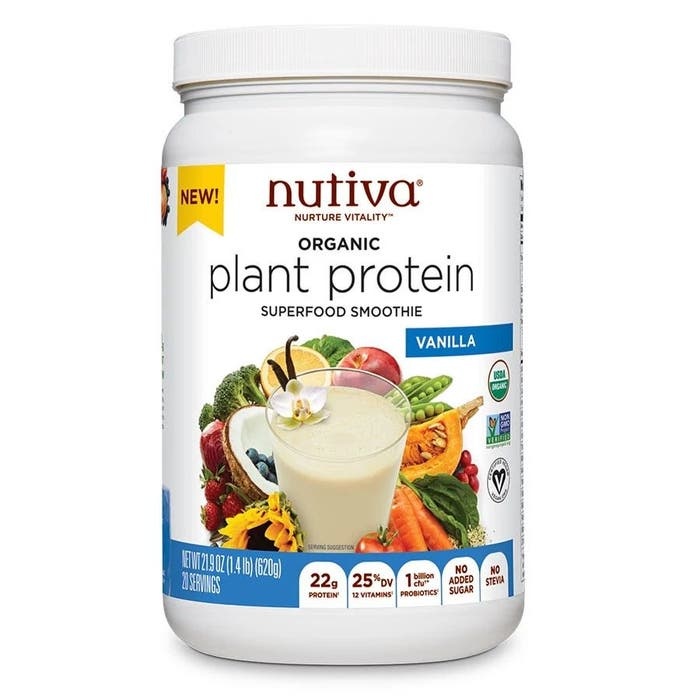 Nutiva Organic Vanilla Plant Protein Powder 21.9 Oz