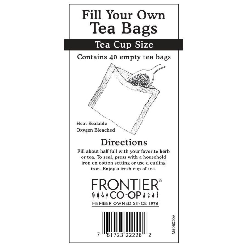 Fill-Your-Own Heat-Seal Tea Bags 40 Count