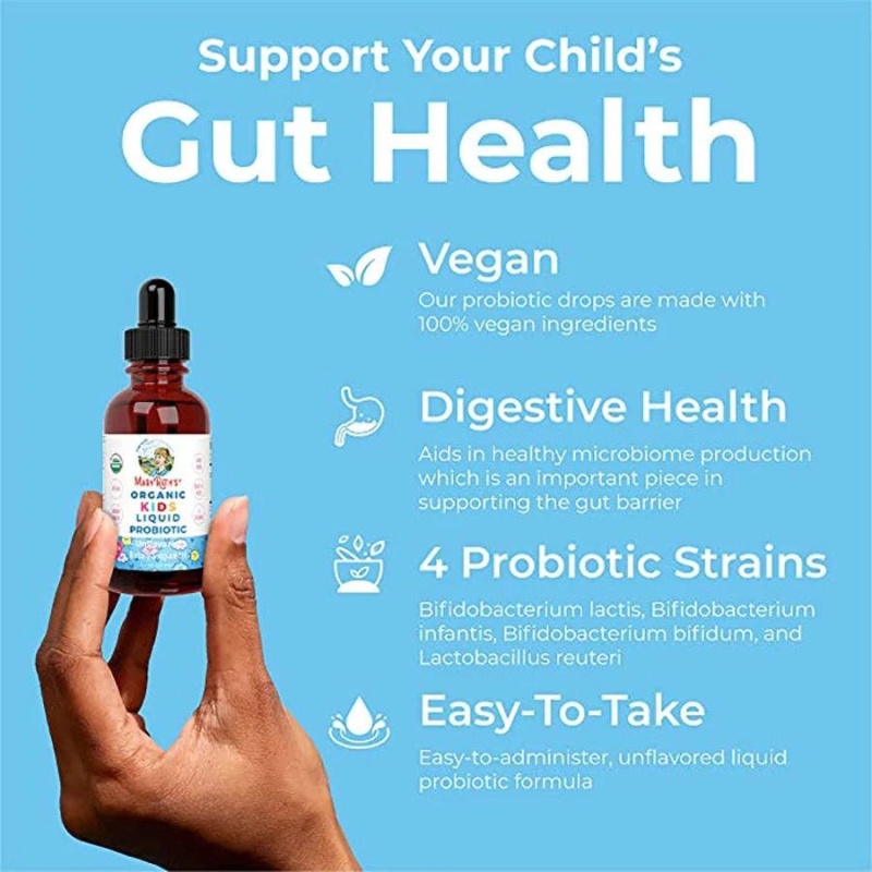 MaryRuth's Organic Unflavored Kids Probiotic Liquid Drops - 1 Fl. Oz
