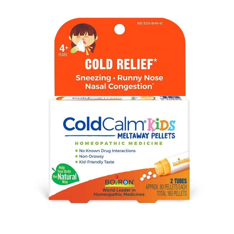 Boiron Coldcalm Kids Meltaway Pellets (2) 80 Count Tubes