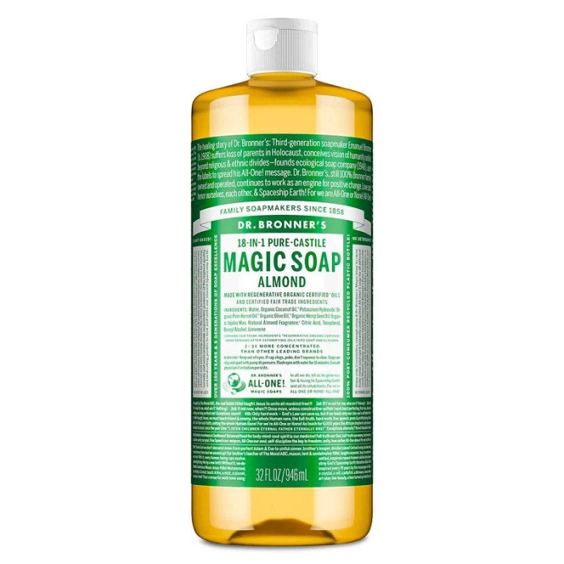Dr. Bronner's 18-In-1 Pure-Castile Almond Soap 32 Fl. Oz