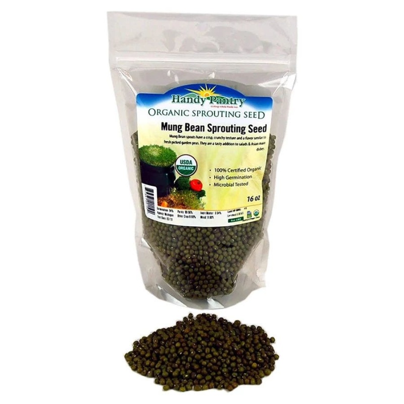 Handy Pantry Mung Bean Organic Sprouting Seeds 16 Oz