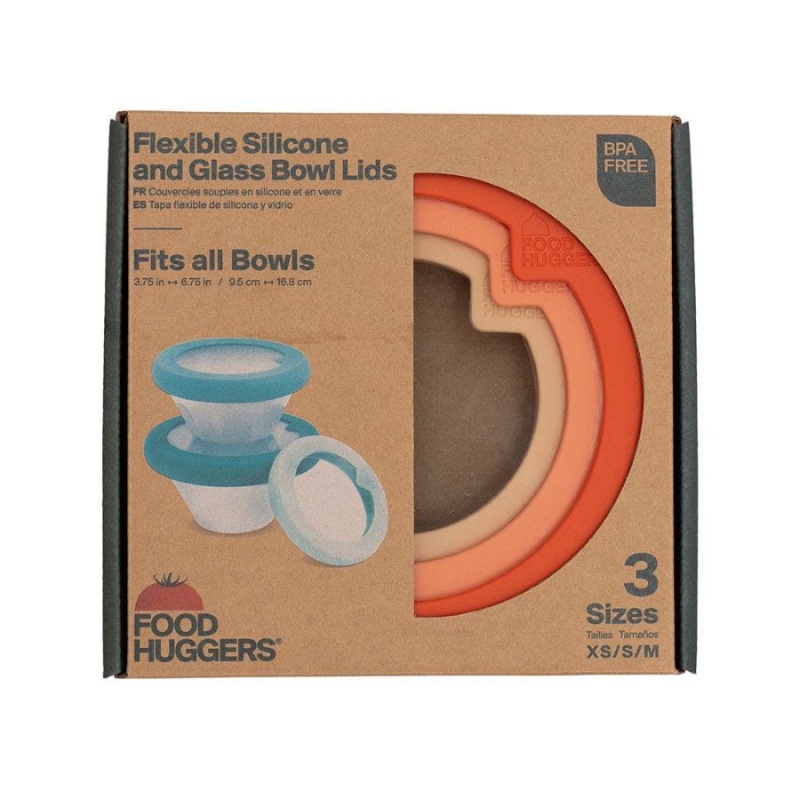 Food Huggers Terra Cotta Flexible Bowl Lids Set Of 3