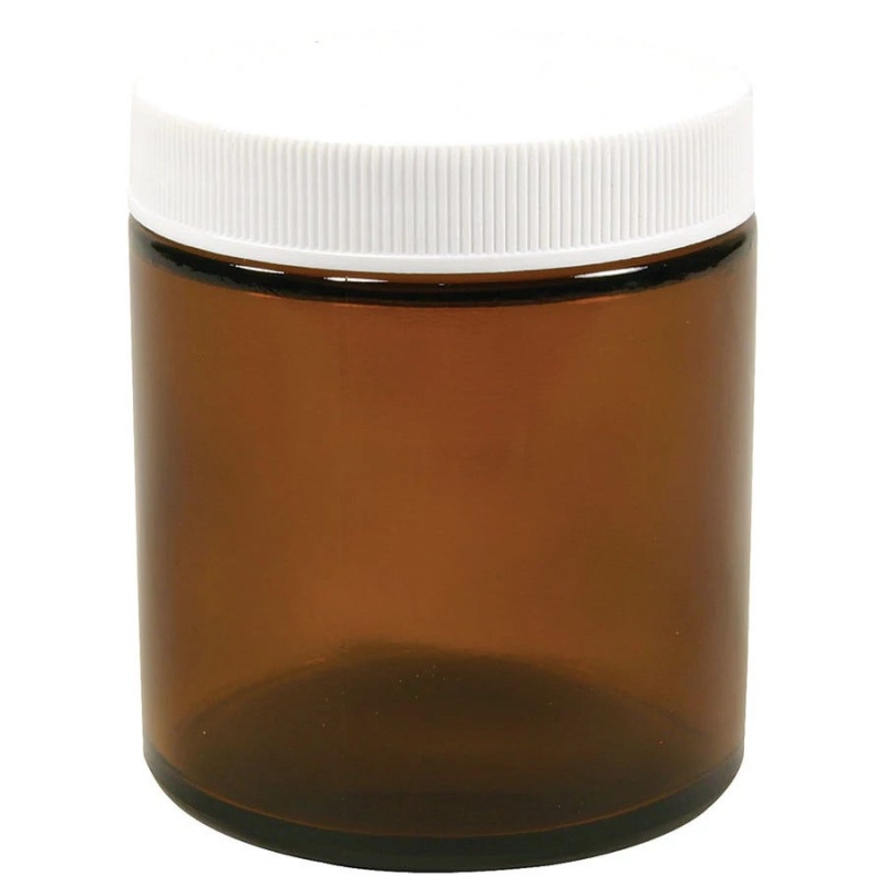 Amber Wide Mouth Jar With Cap 4 Fl Oz