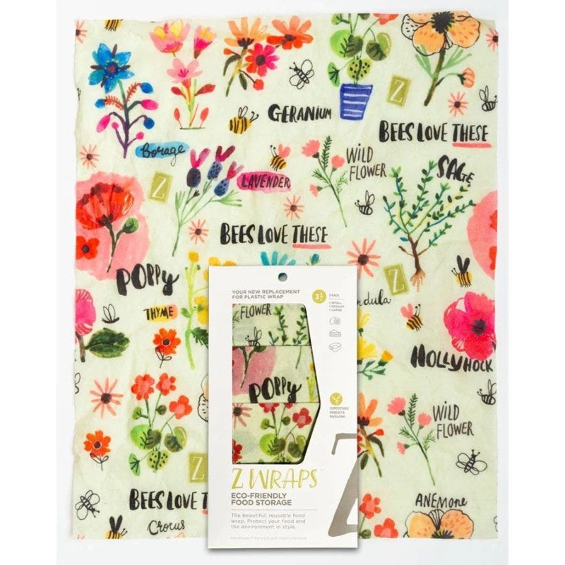 Z Wraps 3-Pack Bees Love These Beeswax Wraps (Small, Medium & Large)