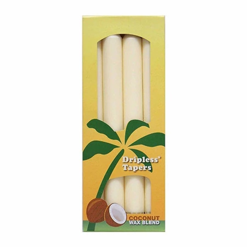 Aloha Bay Cream Unscented Taper Candles 9" 4-Pack