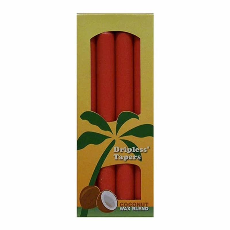 Aloha Bay Red Unscented Taper Candles 9" 4-Pack