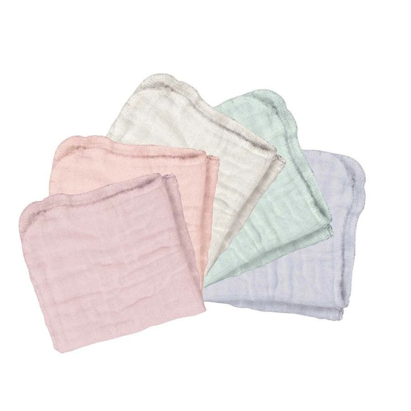Green Sprouts Rose Organic Cotton Muslin Burp Cloths 5 Pack