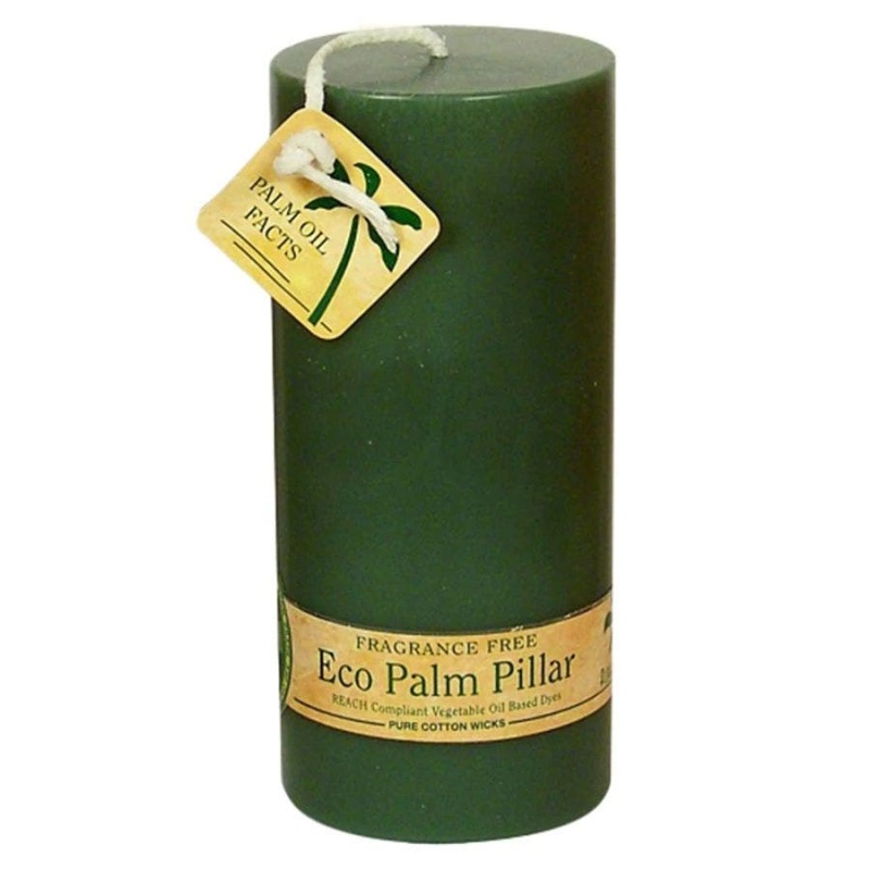Aloha Bay Green Unscented Pillar Candle 2 1/4" x 5"