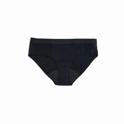 Saalt Volcanic Black S Cotton Brief Period Underwear