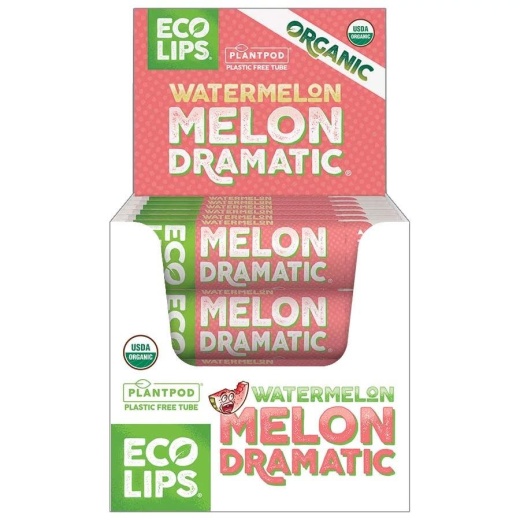 Eco Lips Plant Pod Melondramatic Lip Balm Display 24 Tubes