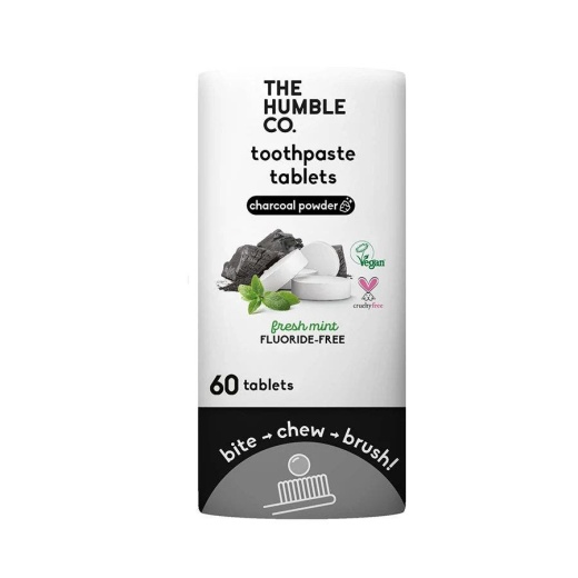 The Humble Co. Charcoal Fluoride-Free Dental Tablets - 60 Pieces