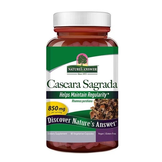 Nature's Answer Cascara Sagrada Bark 90 Vegetarian Capsules