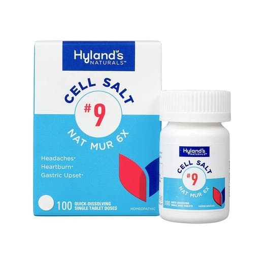 Hyland's Naturals Cell Salt #9 Nat Mur 6X Tablets 100 Count - Natural Relief for Headaches, Colds, and More