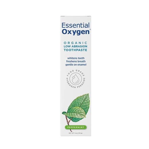 Essential Oxygen Organic Peppermint Low Abrasion Toothpaste 4 Oz