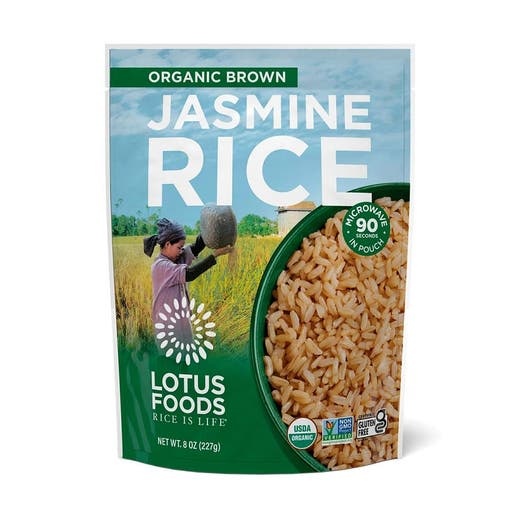 Lotus Foods Organic Brown Jasmine Heat & Eat Rice Pouch 8 Oz