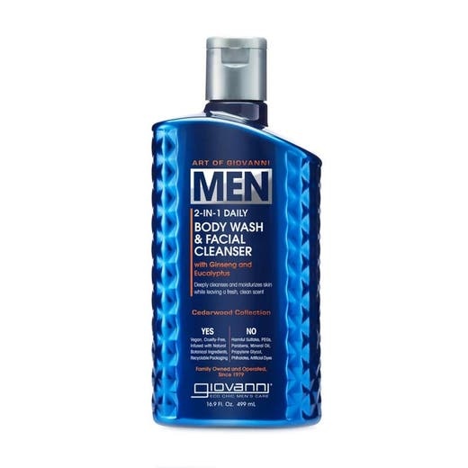 Giovanni Ginseng & Eucalyptus Men 2-In-1 Daily Body Wash & Facial Cleanser