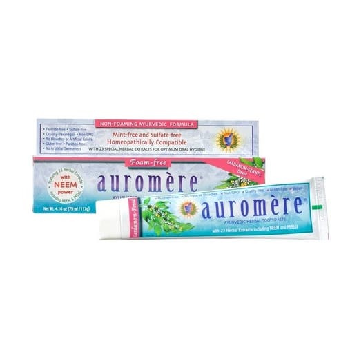 Auromere Cardamom-Fennel Foam-Free Toothpaste 4.16 Oz