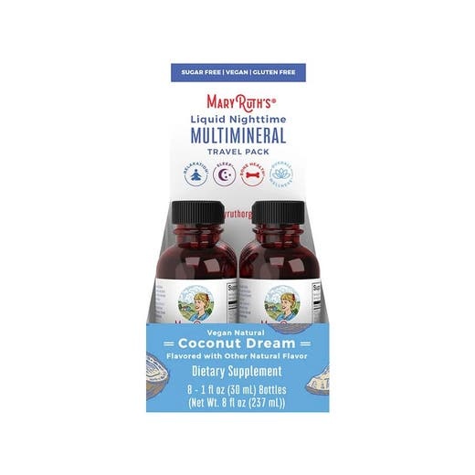 Maryruth's Coconut Nighttime Multimineral Display 8 (1 Fl. Oz.) Bottles