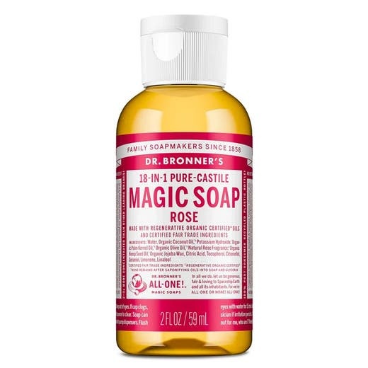 Dr. Bronner's 18-In-1 Rose Castile Soap 2 Fl. Oz