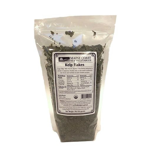 Maine Coast Sea Vegetables Kelp "Kombu" Flakes 1 Lb. Bag