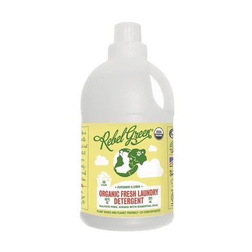 Rebel Green Fresh Laundry Detergent, Peppermint & Lemon 64 Fl. Oz